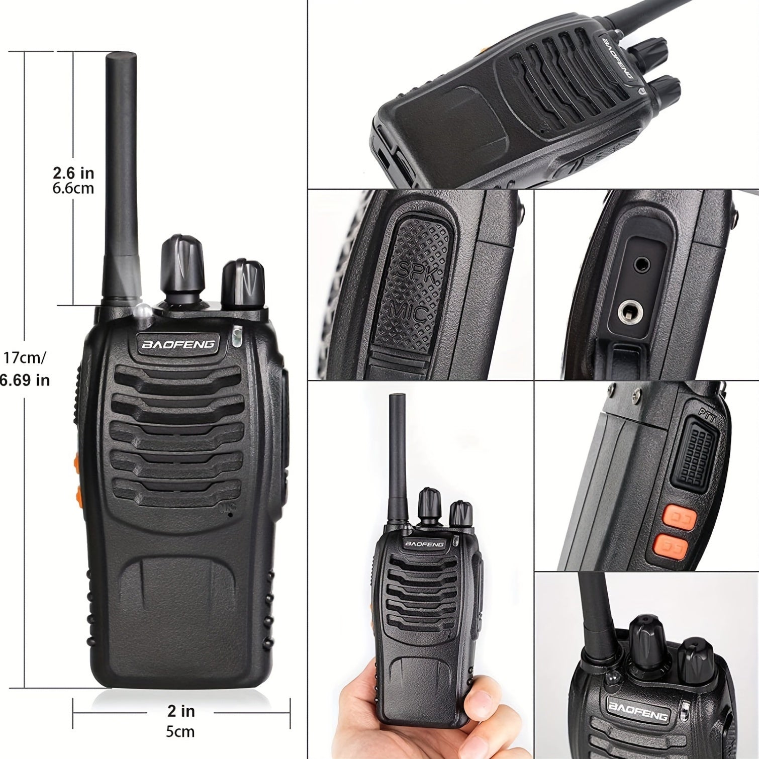 Radios Portatifs Bi-Canaux EliteComm | Radios bidirectionnelles compactes avec indicateurs LED pour les aventures en plein air