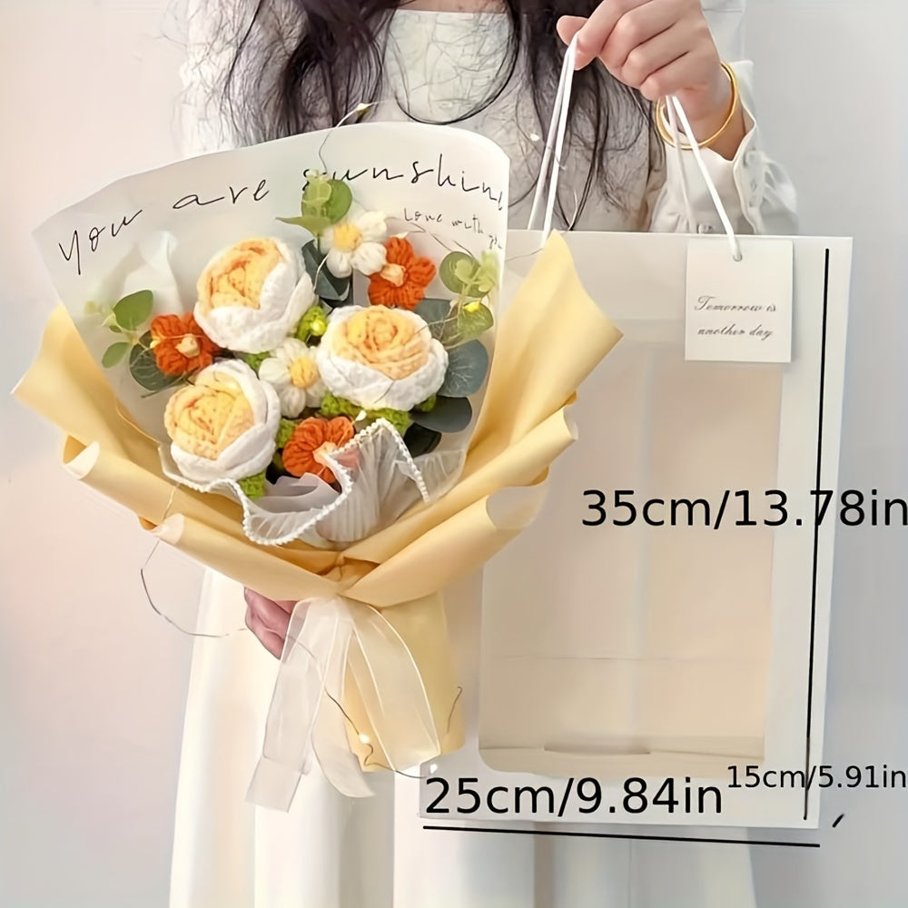 Bouquet de Fleurs au Crochet Fait Main – Le Cadeau Parfait pour la Fête des Mères