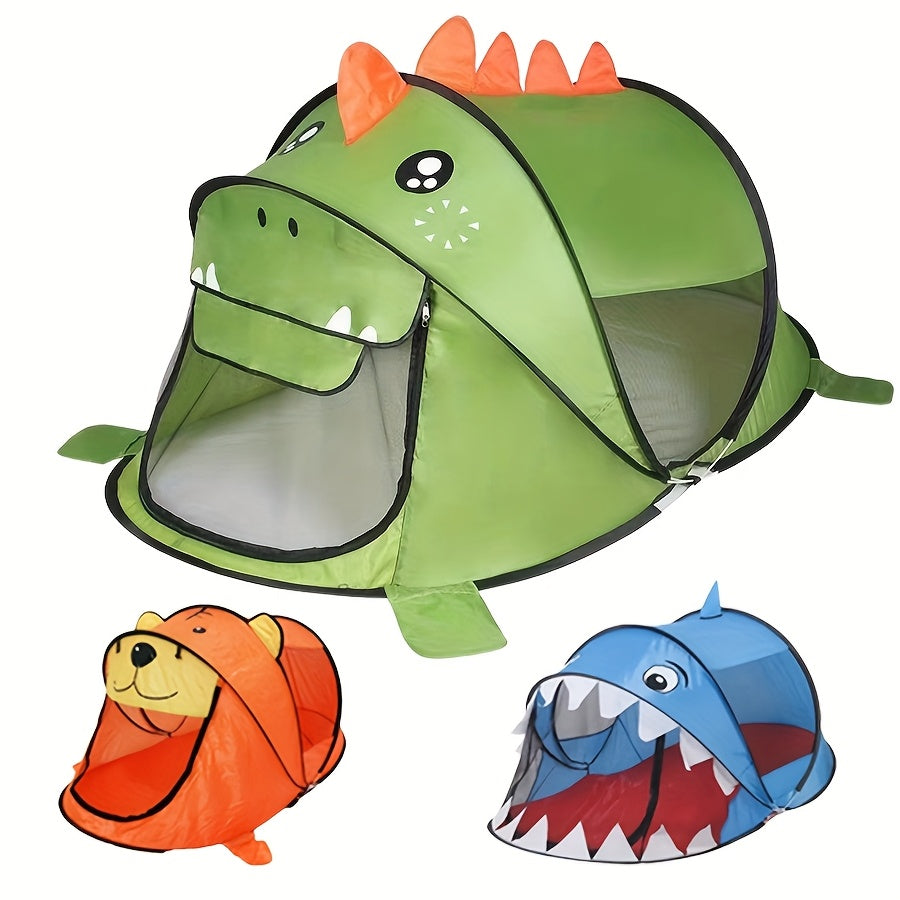 Tente de Jeu Pop-Up pour Enfants avec Dinosaures, Requins & Ours, UPF 50 – Respirante & Portable pour Bébés & Tout-Petits