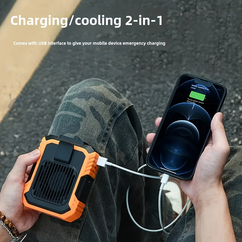 Ventilateur de taille rechargeable USB – Portable avec trois réglages de vitesse