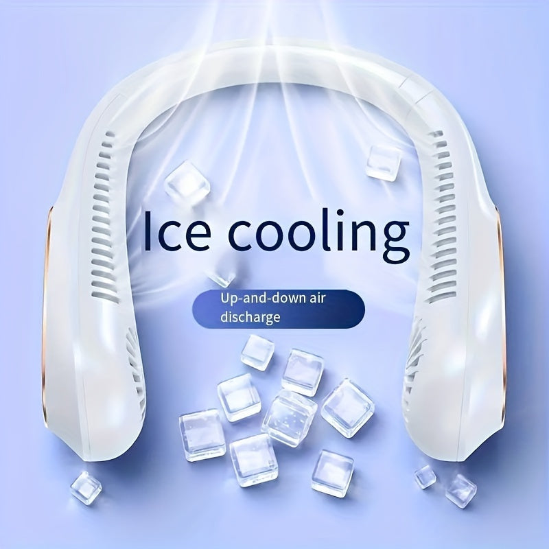 Ventilateur de Cou Rechargeable USB pour un Refroidissement Puissant et Silencieux – Parfait pour une Utilisation Intérieure et Extérieure