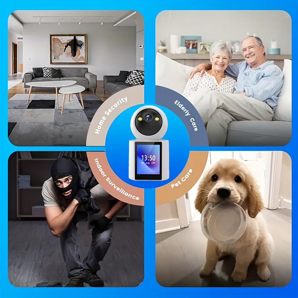 Caméra pour animaux de compagnie avec écran – Audio bidirectionnel et vision nocturne