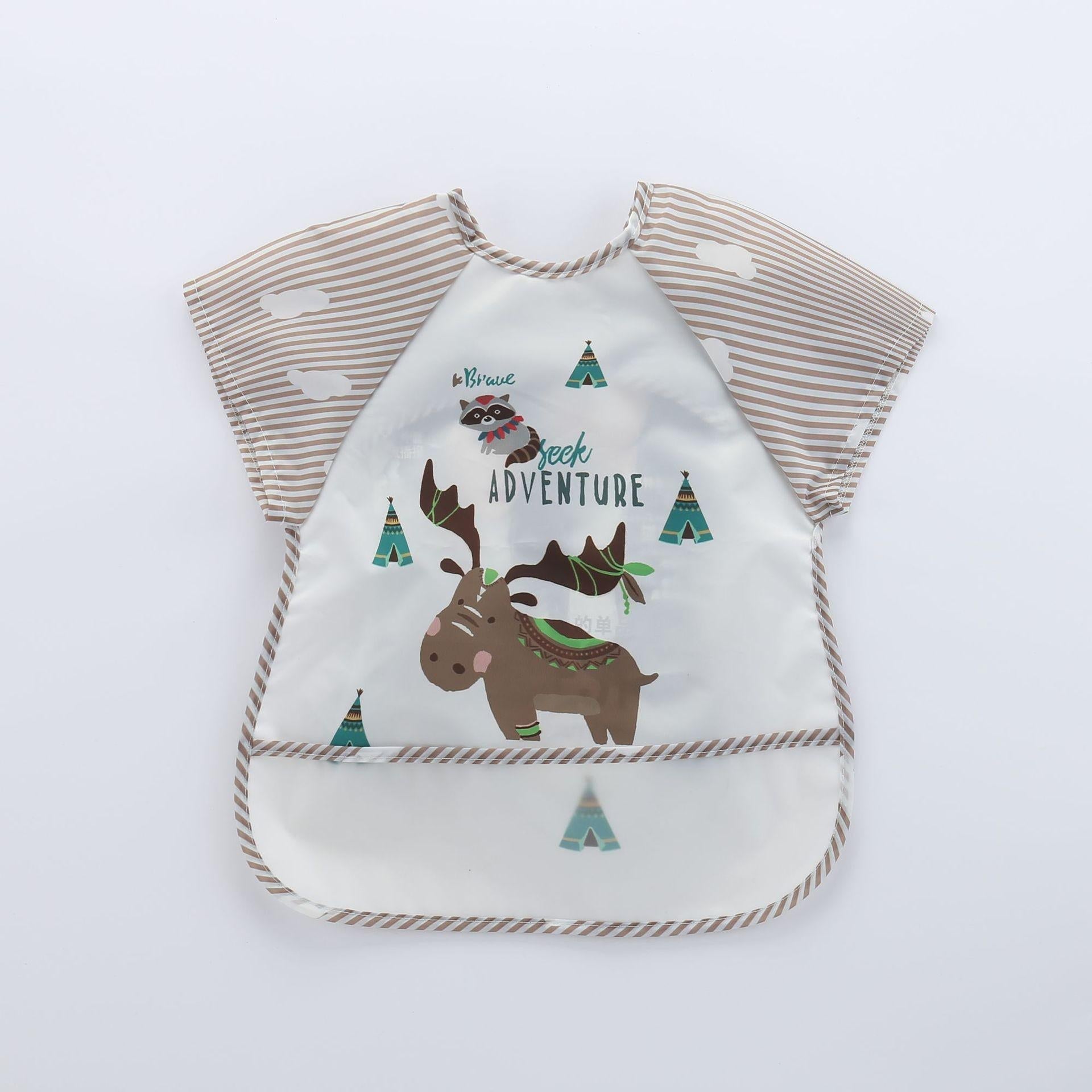 Bavoir imperméable pour bébé avec manches