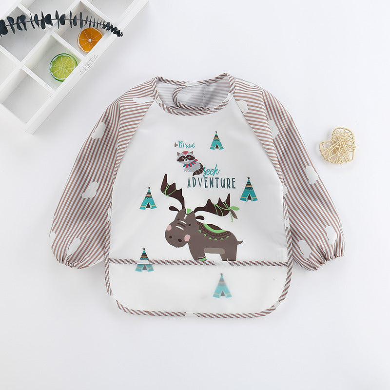 Bavoir imperméable pour bébé avec manches