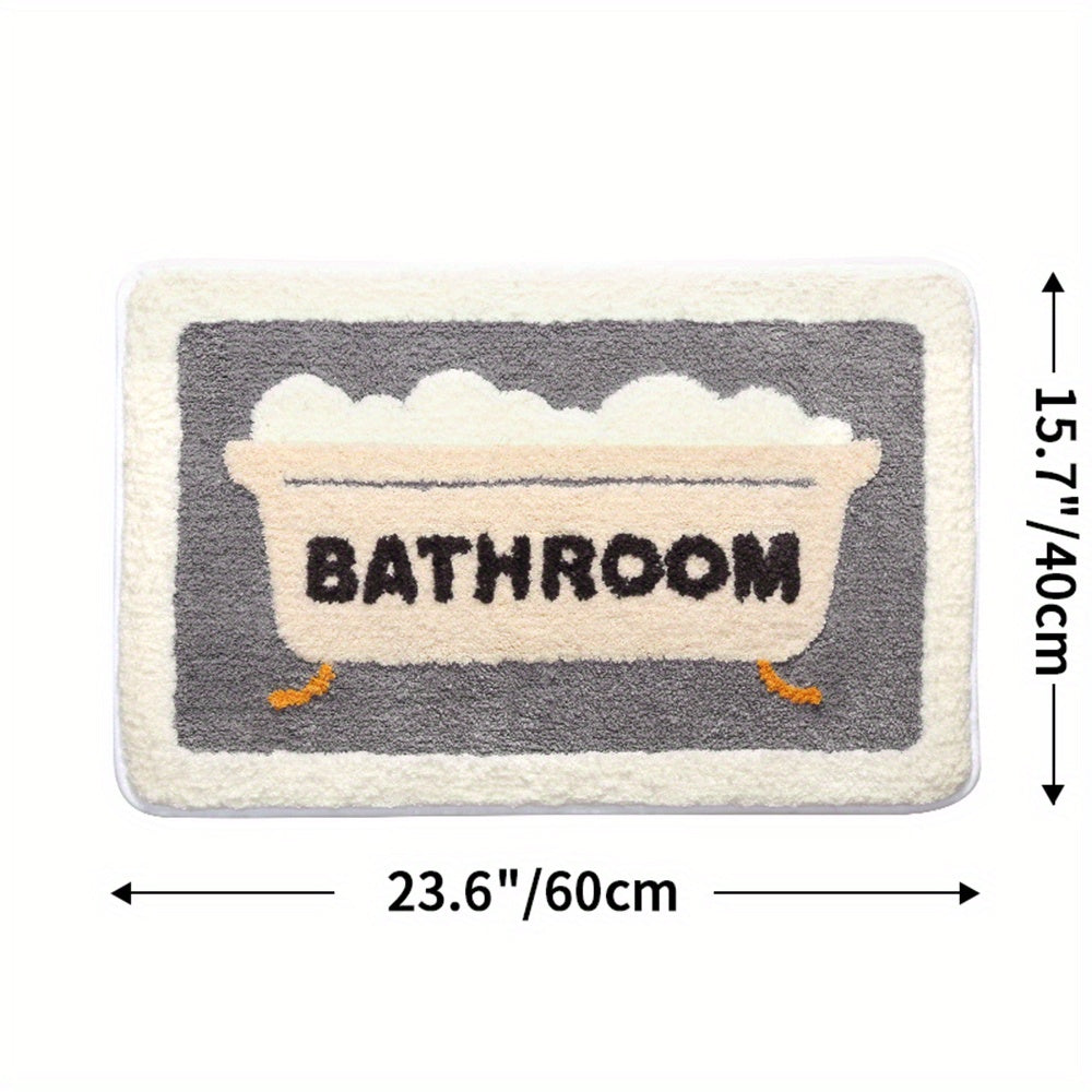 Tapis antidérapant super absorbant pour salle de bain et toilettes - Milo