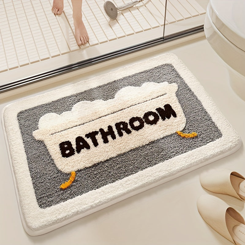 Tapis antidérapant super absorbant pour salle de bain et toilettes - Milo