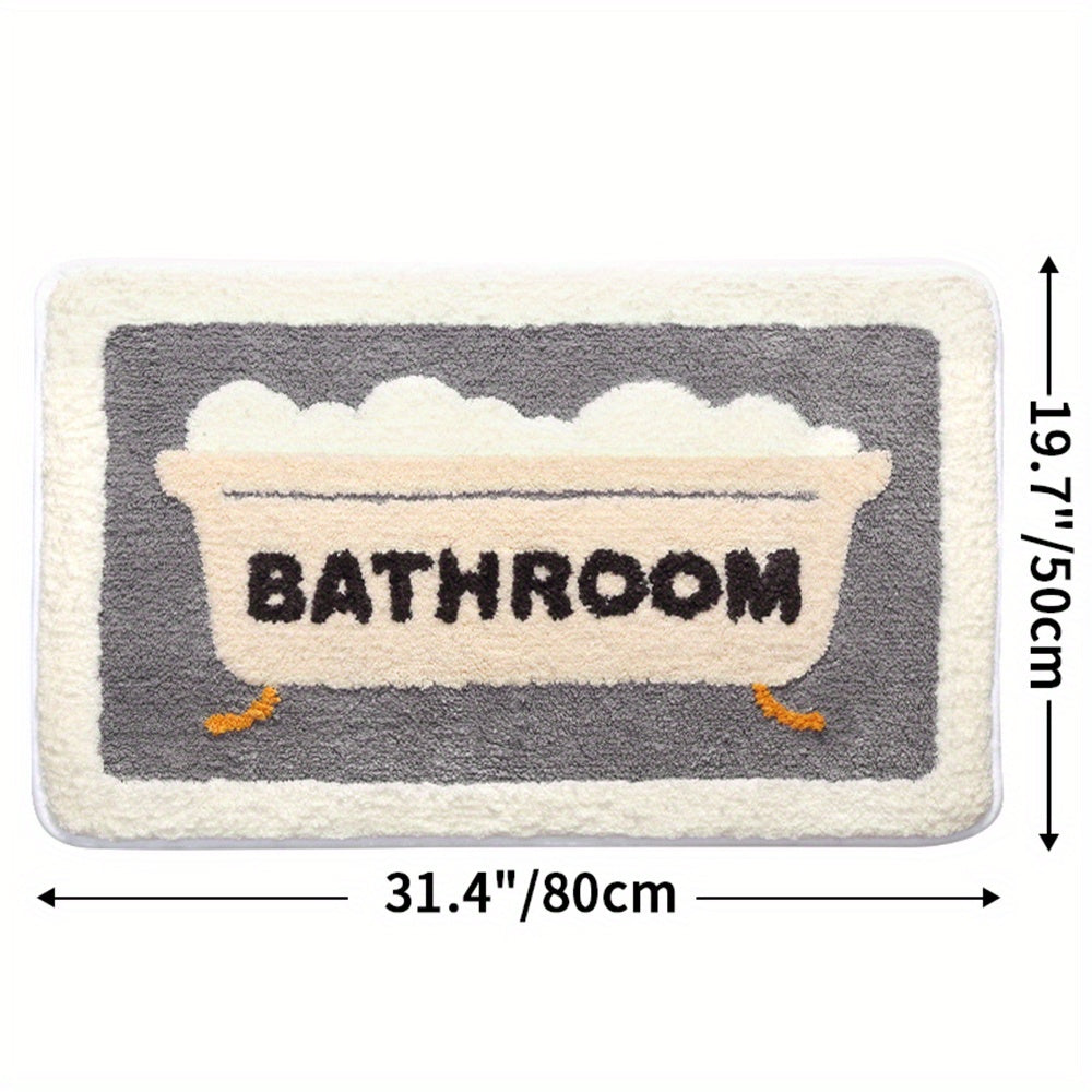 Tapis antidérapant super absorbant pour salle de bain et toilettes - Milo