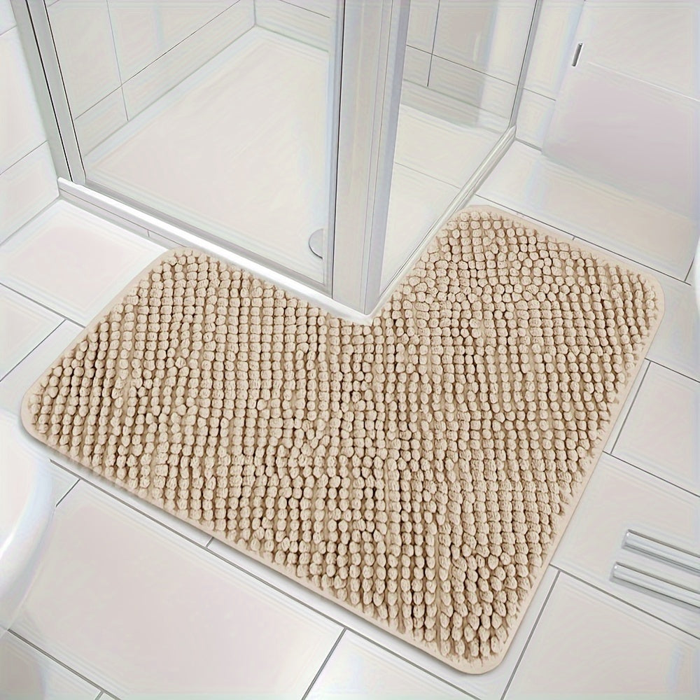 Tapis de douche d'angle antidérapant en forme de L - Evelyn
