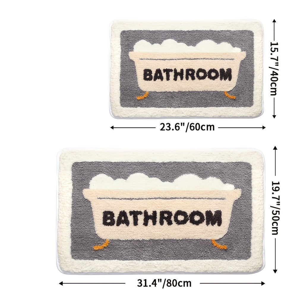 Tapis antidérapant super absorbant pour salle de bain et toilettes - Milo