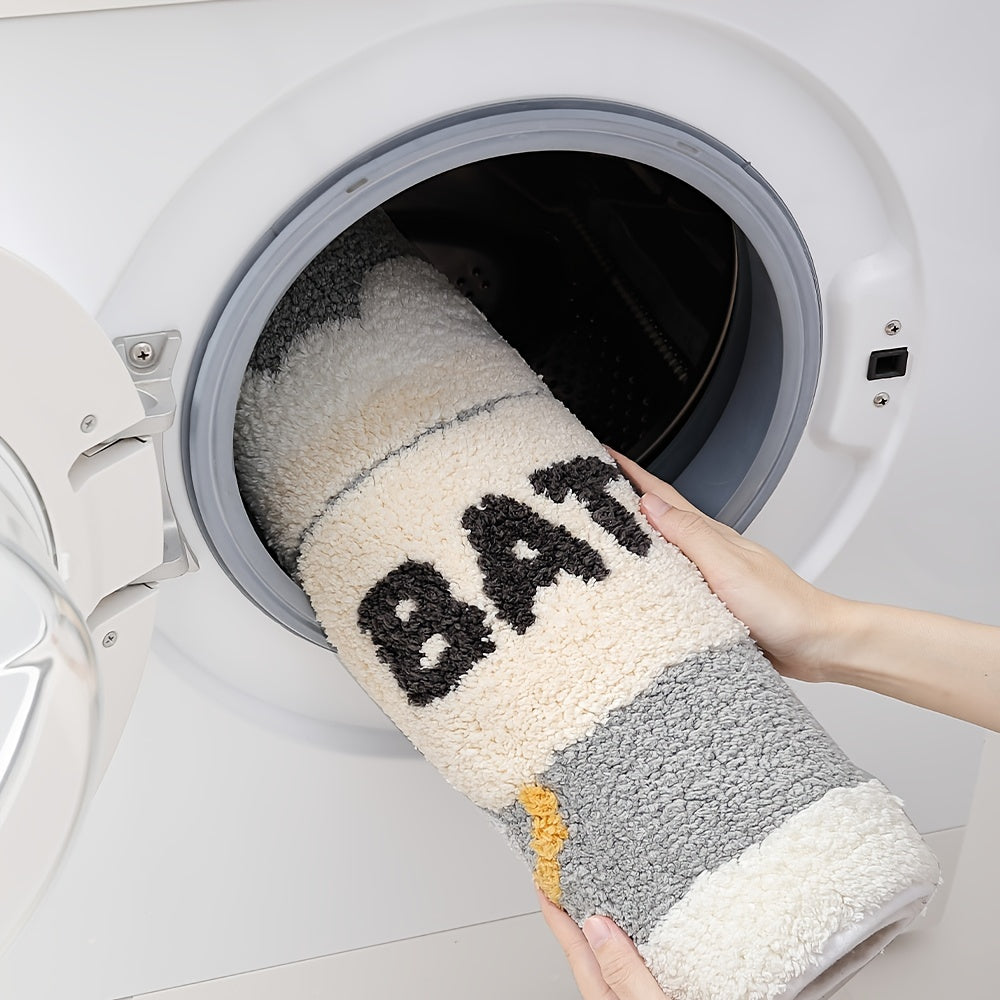 Tapis antidérapant super absorbant pour salle de bain et toilettes - Milo