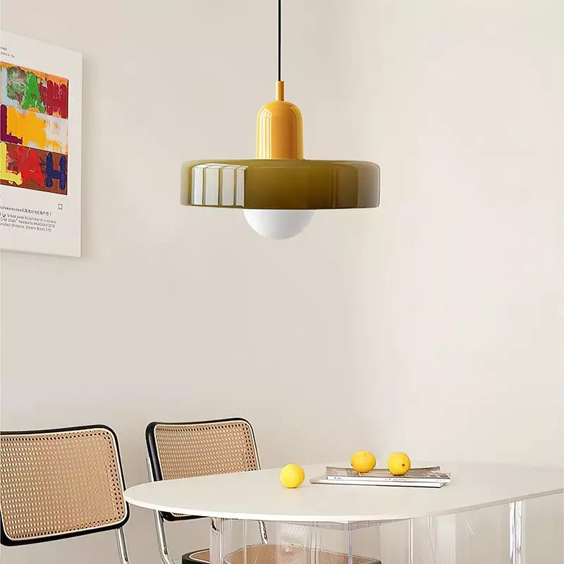Suspension colorée au style Bauhaus - StiloGlas
