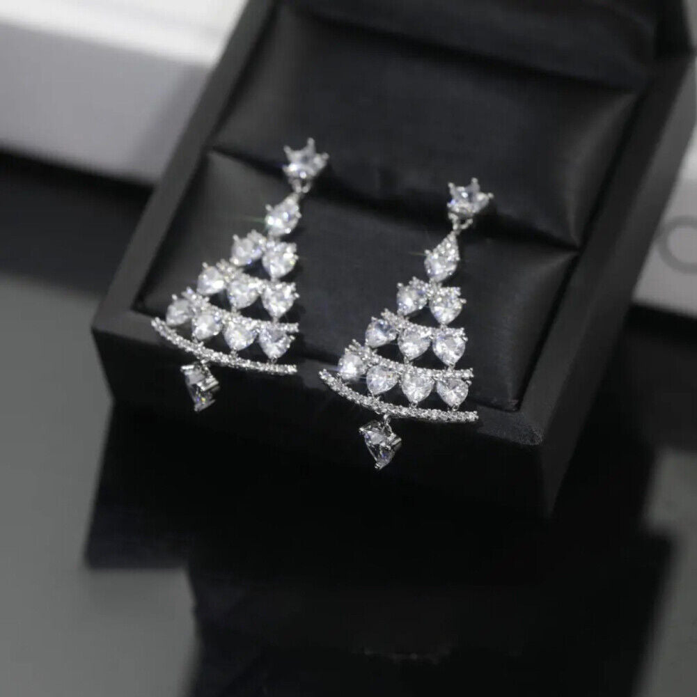 Boucles d'oreilles en forme de sapin de Noël