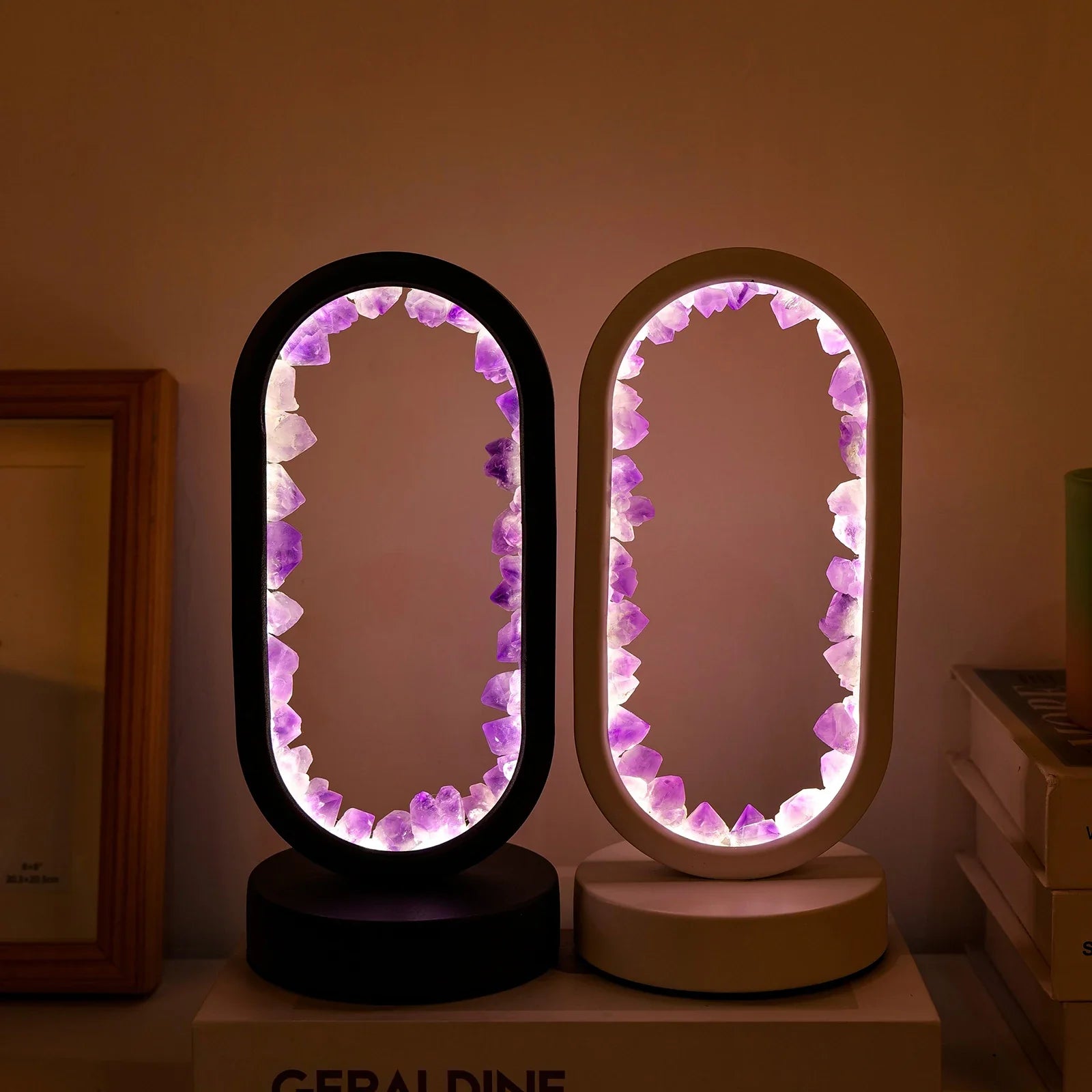 Lampe en Améthyste Fait Main - Serenith