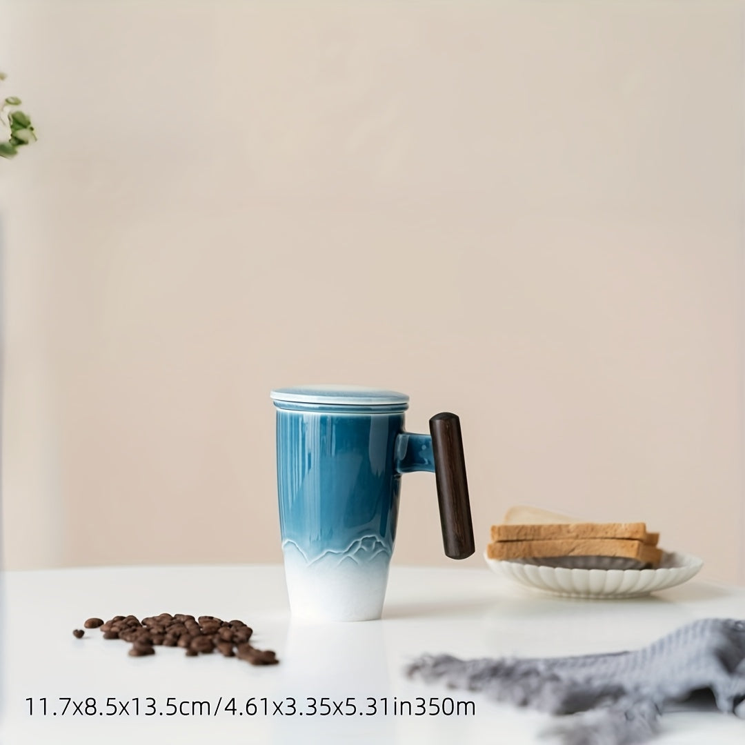 Tasse à Thé en Céramique Artisanale avec Filtre – Design Authentique et Utilisation Pratique