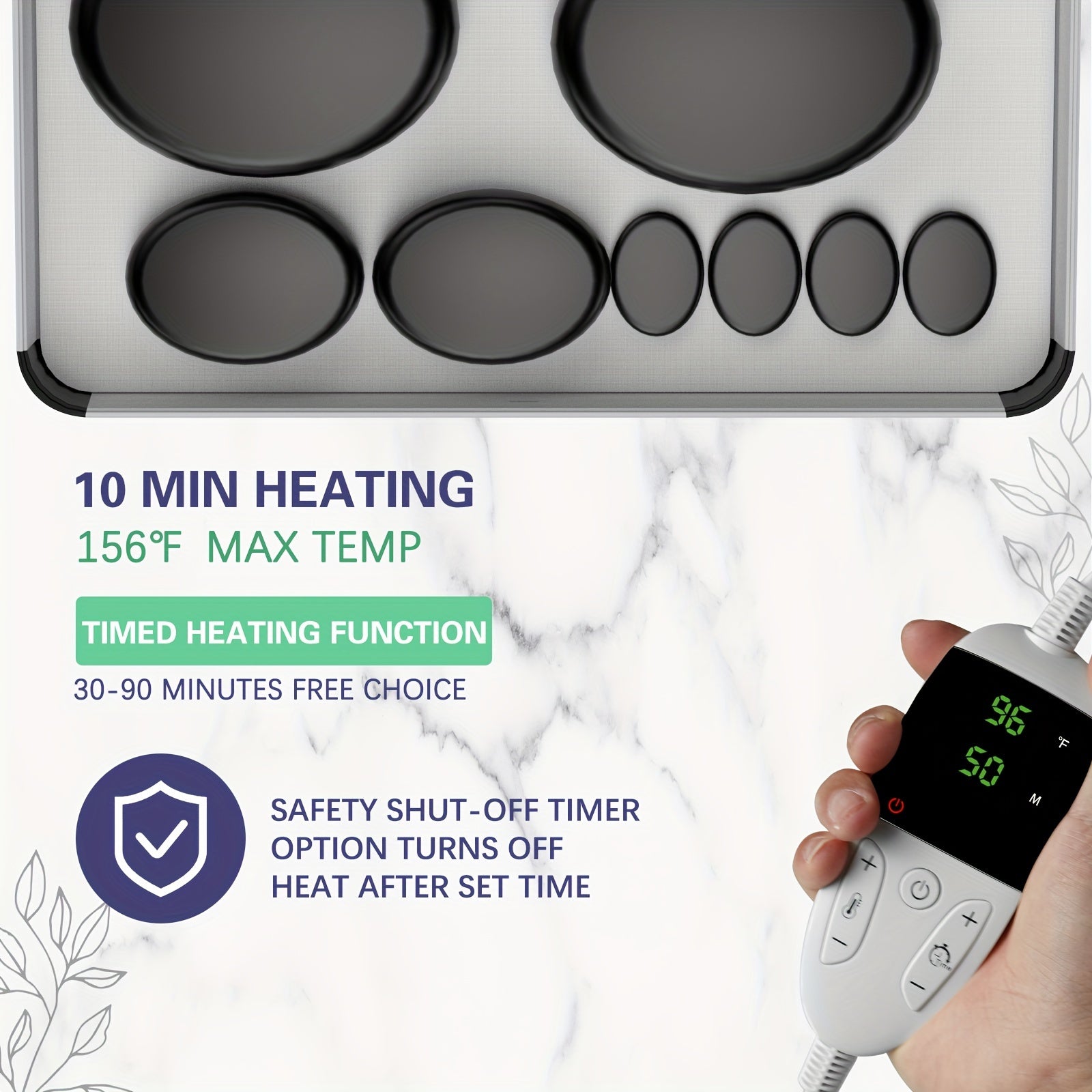 Ensemble de Massage aux Pierres Chaudes Professionnel – Complet avec Chauffage