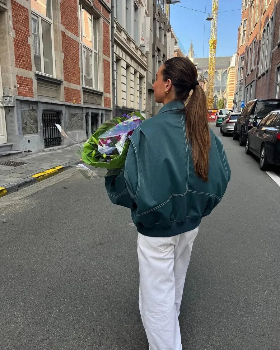 Veste en Cuir Oversize pour Femmes – Noor