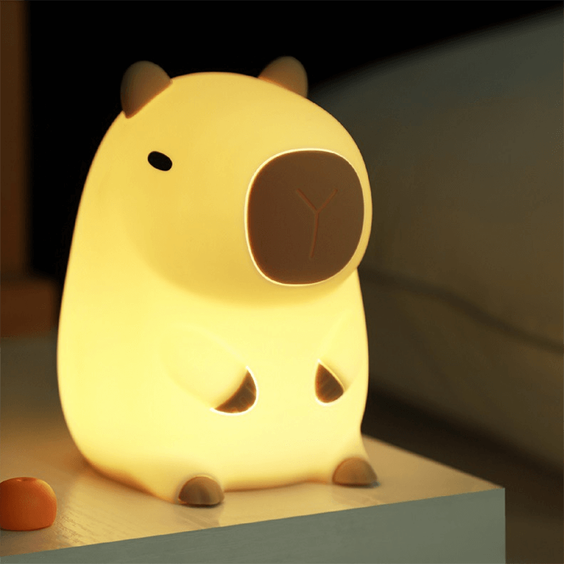 Veilleuse Capybara | Lampe en silicone sûre et flexible pour une meilleure portée