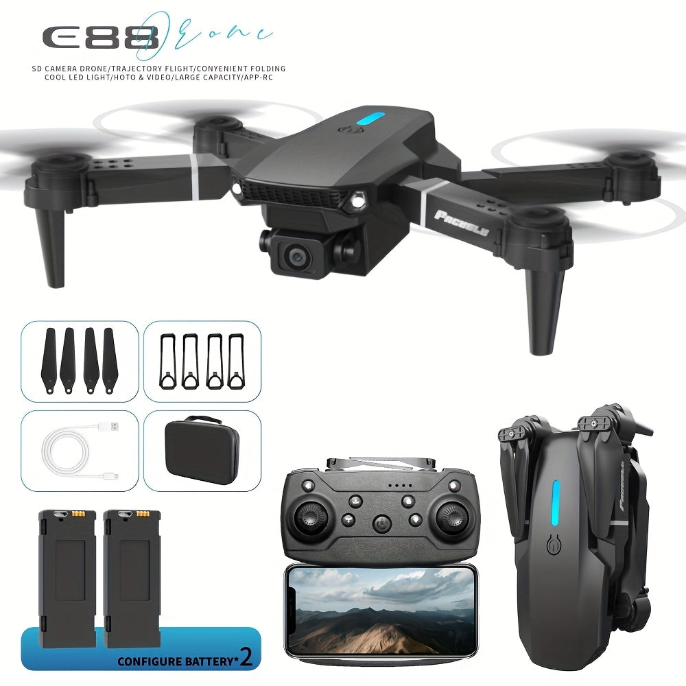 Drone E88 avec Double Caméra – Quadcopter Pliable avec Maintien de Hauteur