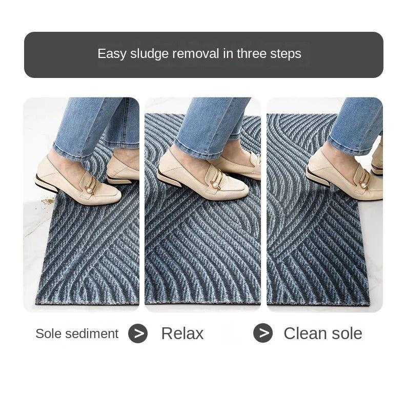 Tapis Nordica - Tapis de Porte PVC Moderne avec Antidérapant & Élimination de Sable