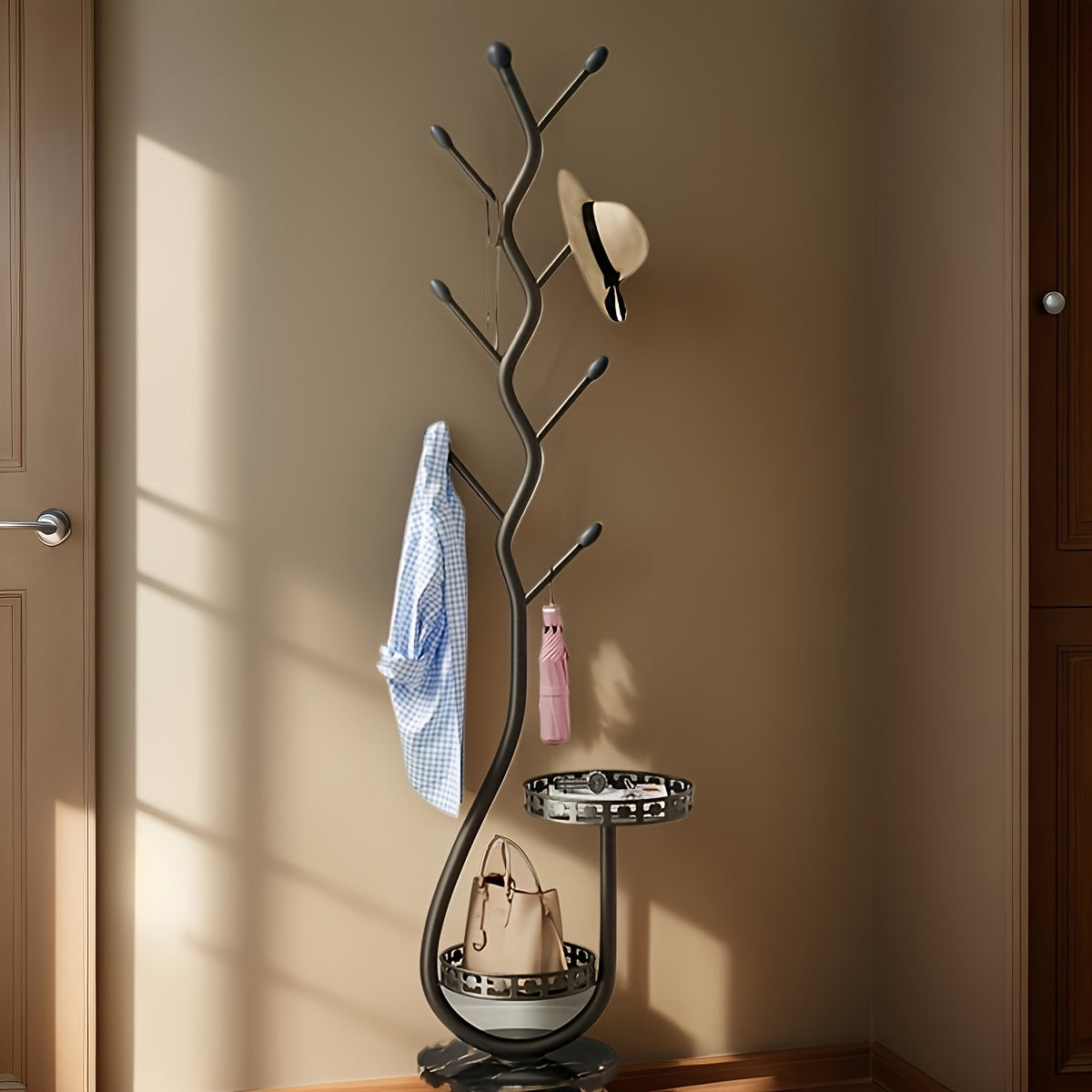 BranchLine Porte-Manteau Debout – Rangement Intelligent et Élégant