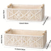 Ensemble de 2 Panier de Rangement en Macramé Fait Main – Boho Chic Pour un Rangement Élégant