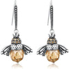 Boucles d'oreilles goutte avec cristal de reine des abeilles