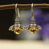 Boucles d'oreilles goutte avec cristal de reine des abeilles