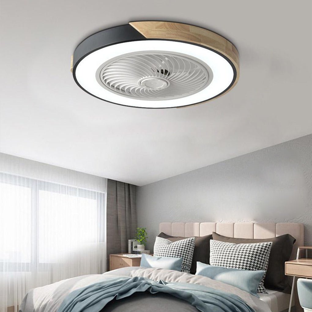 Ventilateur de Plafond LED Moderne Sans Cadre – Refroidissement Élégant et Silencieux avec Télécommande