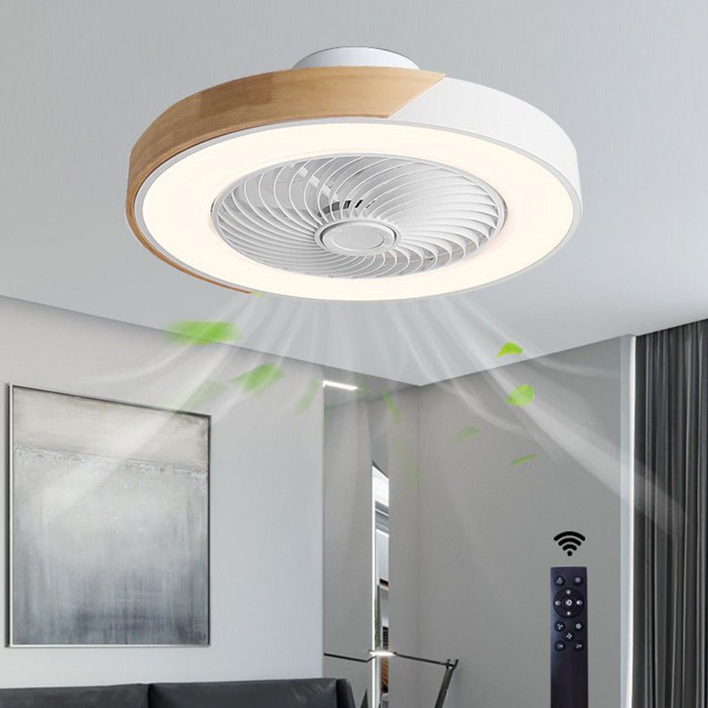 Ventilateur de Plafond LED Moderne Sans Cadre – Refroidissement Élégant et Silencieux avec Télécommande