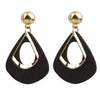Boucles d'oreilles goutte d'eau en bois