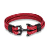 Bracelet en cuir ancre marine