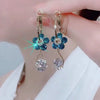 Boucles d'oreilles en fleurs de cristal
