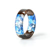 Bague en résine de bois transparente