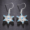 Boucles d'oreilles flocons de neige de Noël