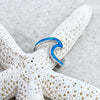 Bague des vagues océaniques en opale et argent – Livia