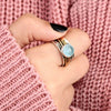Bague Spinner en Aquamarine - Selene