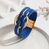 Bracelet en cuir à double cercle bohémien
