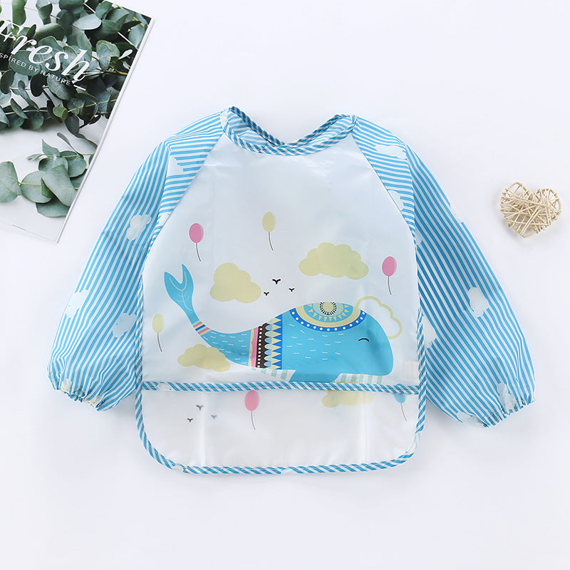 Bavoir imperméable pour bébé avec manches
