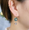 Boucles d'oreilles en fleurs de cristal