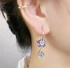 Boucles d'oreilles en fleurs de cristal