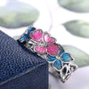 Bague Papillon en Émail Exquise