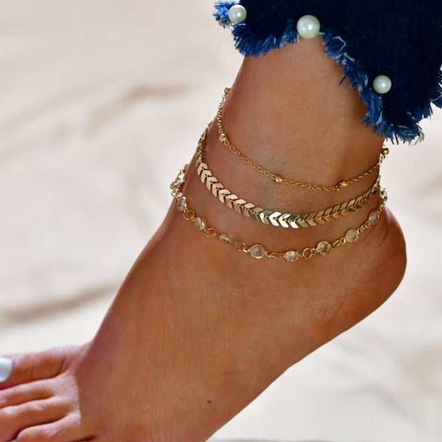 Bein schön | Bijoux de cheville en perles pour femmes