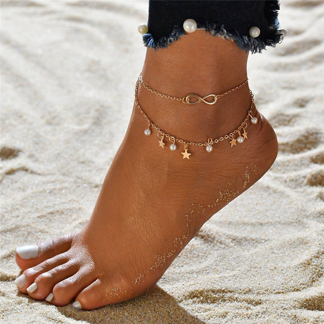 Bein schön | Bijoux de cheville en perles pour femmes