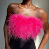 Top Bandeau Boho avec Détails en Plumes – Luna