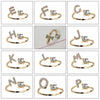 Bague en Argent avec Strass Alphabet