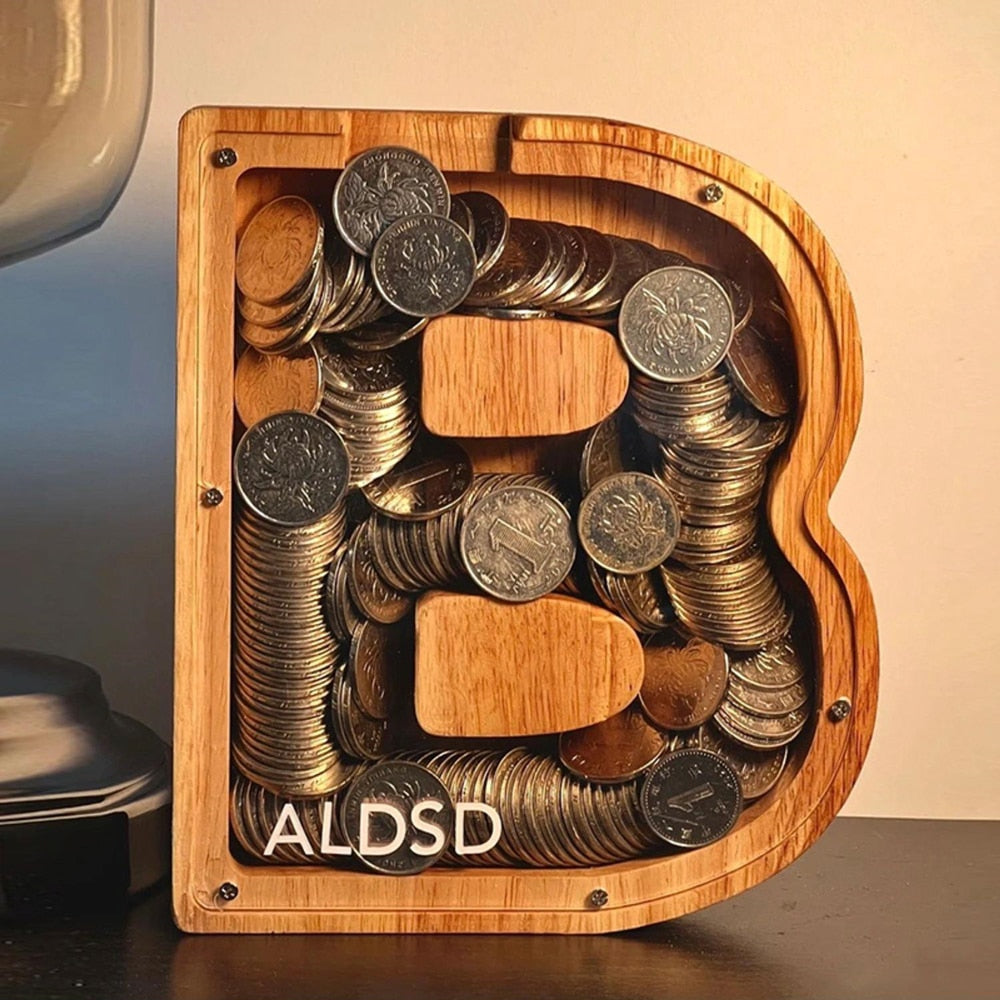 Tirelire Alphabet en Bois - LetterSaver