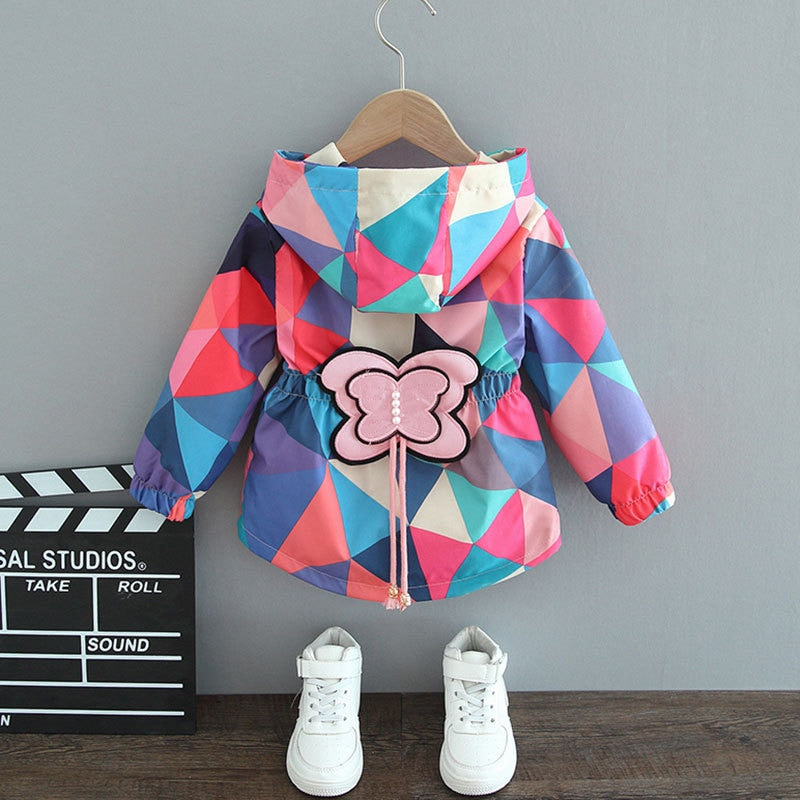 Veste de pluie à motifs papillon pour filles - ButterflySplash