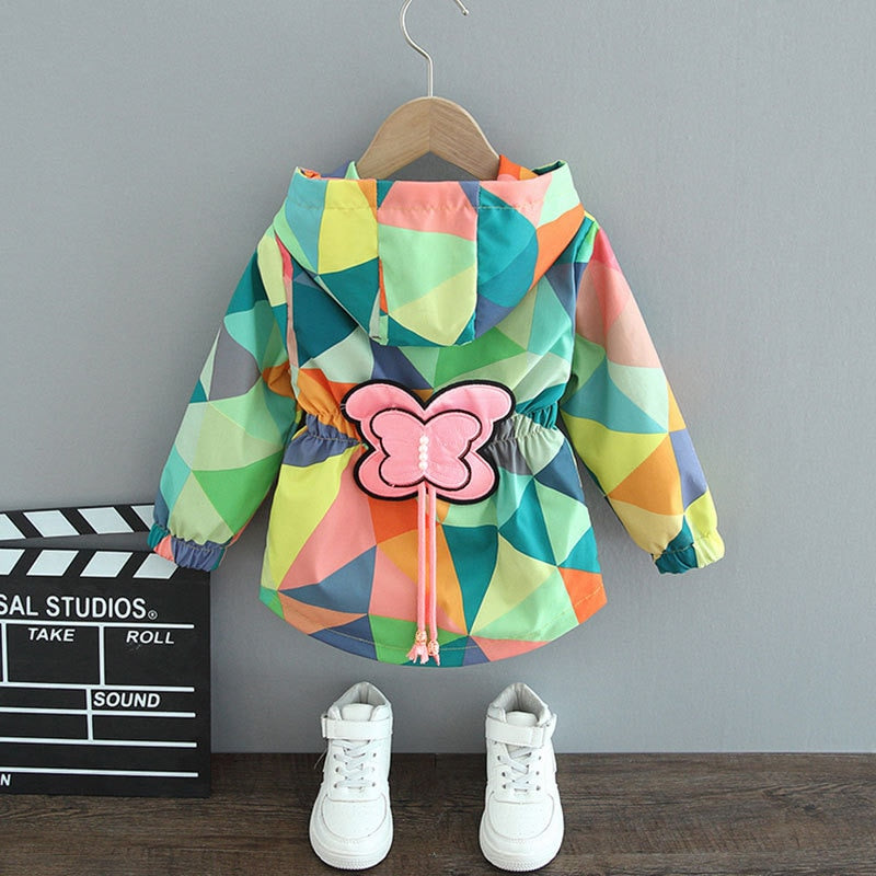 Veste de pluie à motifs papillon pour filles - ButterflySplash