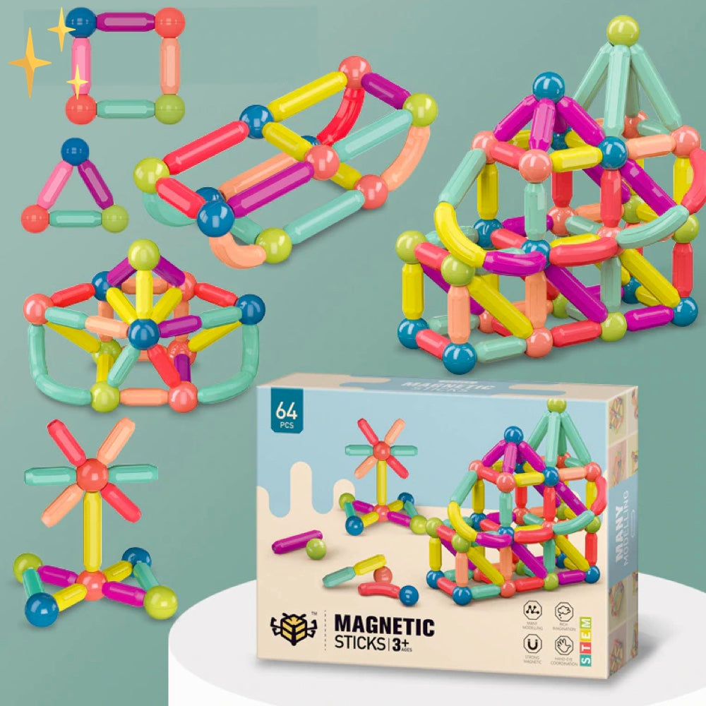 Blocs Magnétiques de 64 Pièces - Creatix