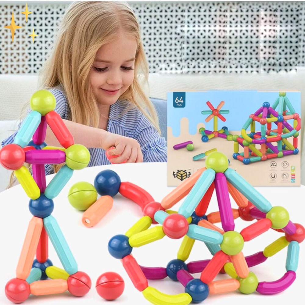 Blocs Magnétiques de 64 Pièces - Creatix